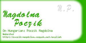 magdolna poczik business card